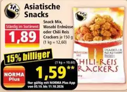 Norma T&O Asiatische Snacks Angebot