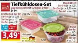 Norma Tiefkühlboxen-Set aus Kunststoff mit farbigem Deckel Angebot