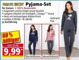 Norma PEANUTS SNOOPY Pyjama-Set Angebot