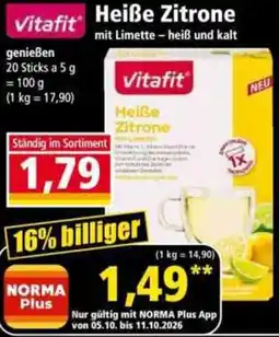 Norma VitaFit Heiße Zitrone Angebot