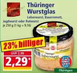 Norma Thüringer Wurstglas Leberwurst Angebot