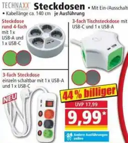Norma TECHNAXX Steckdosen Angebot