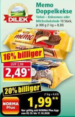 Norma Memo Doppelkekse Angebot