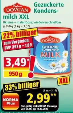 Norma DOVGAN milch XXL Angebot