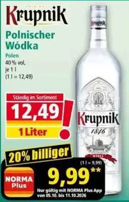 Norma Krupnik Polnischer Wodka Angebot