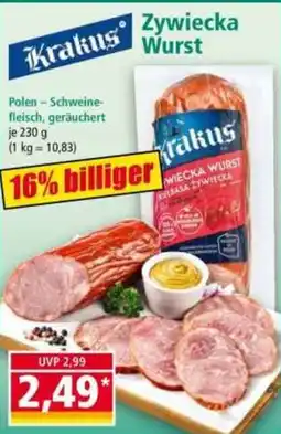 Norma Krakus Zywieceka Wurst Angebot