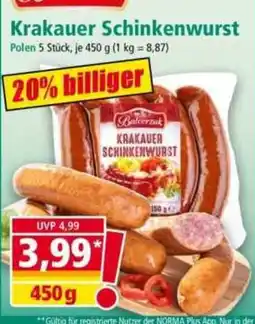 Norma Balcerzuk Krakauer Schinkenwurst Angebot