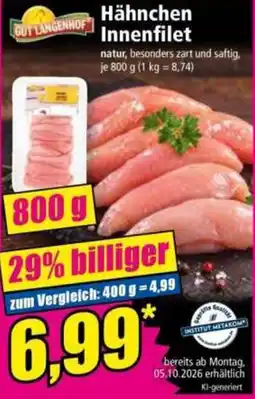 Norma GUT LANGENHOF Hähnchen Innenfilet Angebot