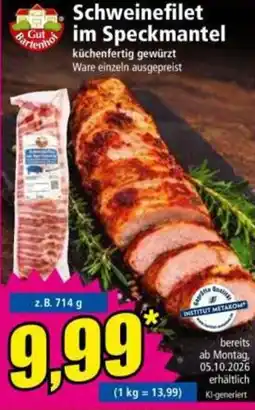 Norma Schweinefilet im Speckmantel Angebot