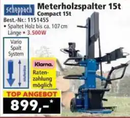 Norma scheppach Meterholzspalter 15t Compact 15t Angebot