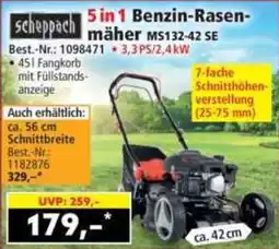 Norma scheppach 5in1 Benzins-Rasenmäher MS132-42 SE Angebot