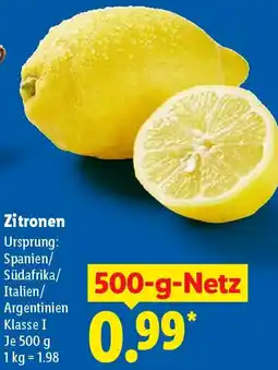 Lidl Zitronen Angebot