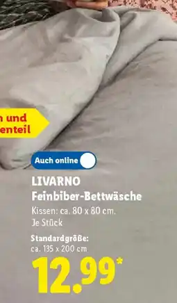 Lidl LIVARNO Feinbiber-Bettwäsche Angebot
