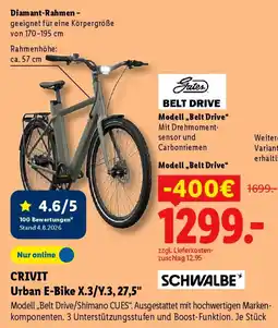 Lidl CRIVIT Urban E-Bike X.3/Y.3,27,5" Angebot