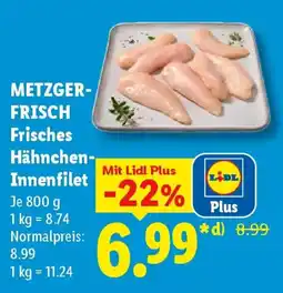 Lidl METZGERFRISCH Frisches Hähnchen Innenfilet Angebot