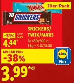 Lidl Snickers/ twix/mars Angebot