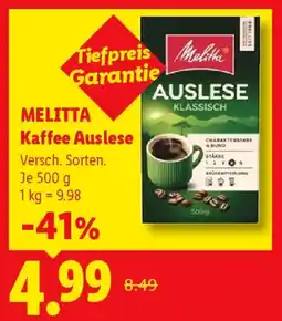 Lidl MELITTA Kaffee Auslese Angebot