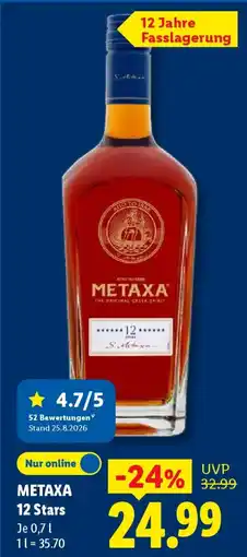 Lidl METAXA 12 Stars Angebot