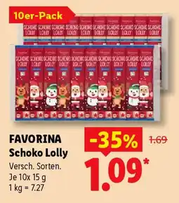 Lidl FAVORINA Schoko Lolly Angebot