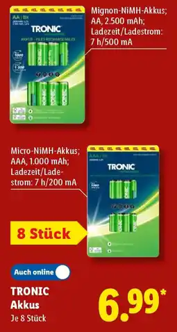 Lidl TRONIC Akkus Angebot