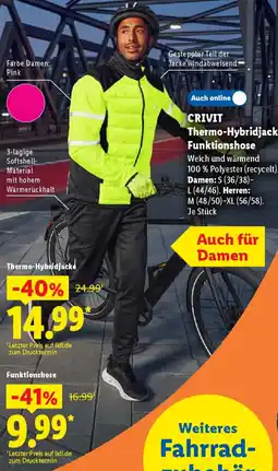 Lidl CRIVIT Thermo-Hybridjacke/ Funktionshose Angebot