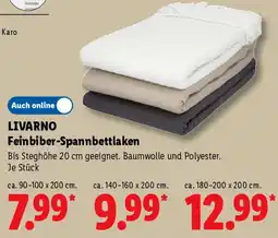 Lidl LIVARNO Feinbiber-Spannbettlaken Angebot