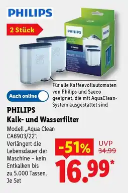 Lidl PHILIPS Kalk- und Wasserfilter Angebot