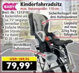 Norma BABY Kinderfahrradsitz Angebot