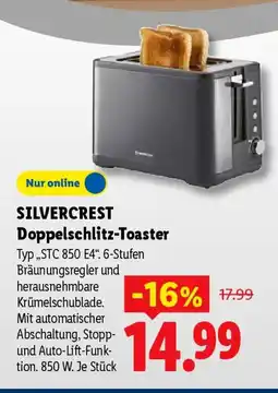 Lidl SILVERCREST Doppelschlitz-Toaster Angebot
