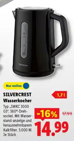 Lidl SILVERCREST Wasserkocher Angebot