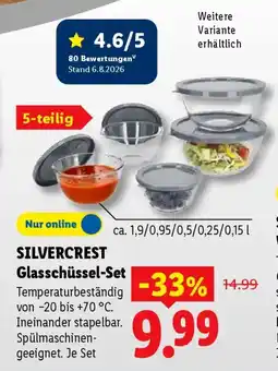 Lidl SILVERCREST Glasschüssel-Set Angebot