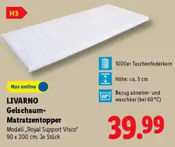 Lidl LIVARNO Gelschaum-Matratzentopper Angebot