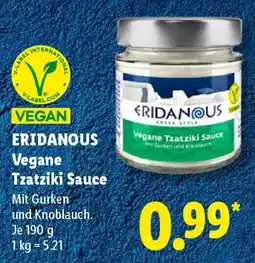 Lidl ERIDANOUS Vegane Tzatziki Sauce Angebot