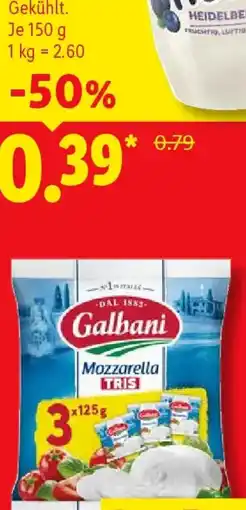 Lidl Galbani Mozzarella TRIS Angebot