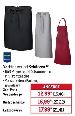 METRO METRO PROFESSIONAL Vorbinder und Schürzen Angebot