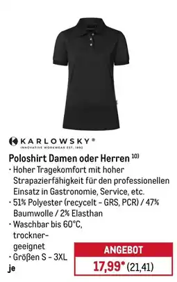 METRO KARLOWSKY Poloshirt Damen oder Herren Angebot