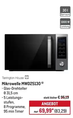 METRO Tarrington House Mikrowelle MWD25130 Angebot