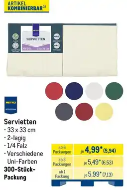 METRO Servietten METRO PROFESSIONAL Angebot