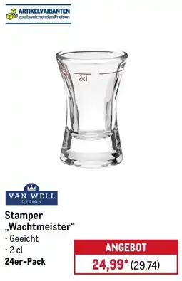 METRO Van Well Design Stamper „Wachtmeister“ Angebot