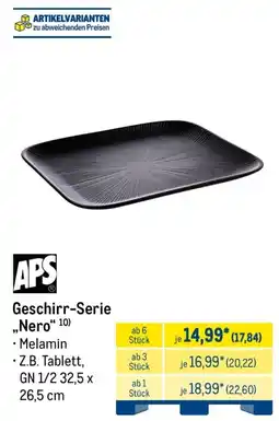 METRO APS Geschirr-Serie „Nero“ 10) Angebot