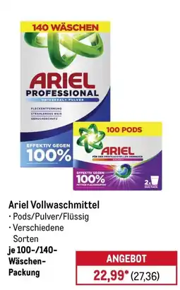 METRO Ariel Vollwaschmittel Angebot