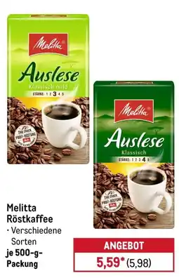 METRO Melitta Röstkaffee Angebot