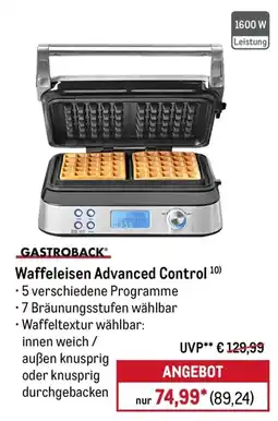 METRO GASTROBACK Waffeleisen Advanced Control Angebot