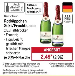 METRO Rotkäppchen Sekt/Fruchtsecco Angebot