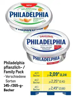 METRO Philadelphia pflanzlich- / Family Pack Angebot