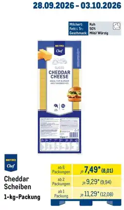 METRO METRO Chef Cheddar Scheiben Angebot