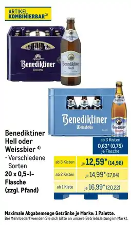 METRO Benediktiner Weissbräu Angebot