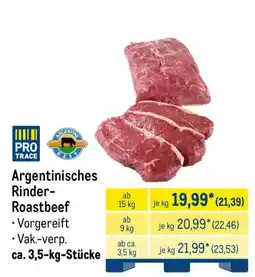 METRO PRO TRACE Argentinisches Rinder-Roastbeef Angebot