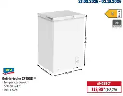 METRO aro Gefriertruhe CF990E Angebot