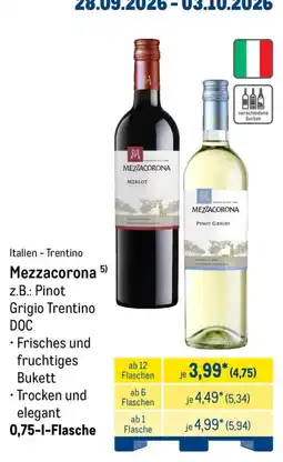 METRO Mezzacorona Pinot Grigio Angebot
